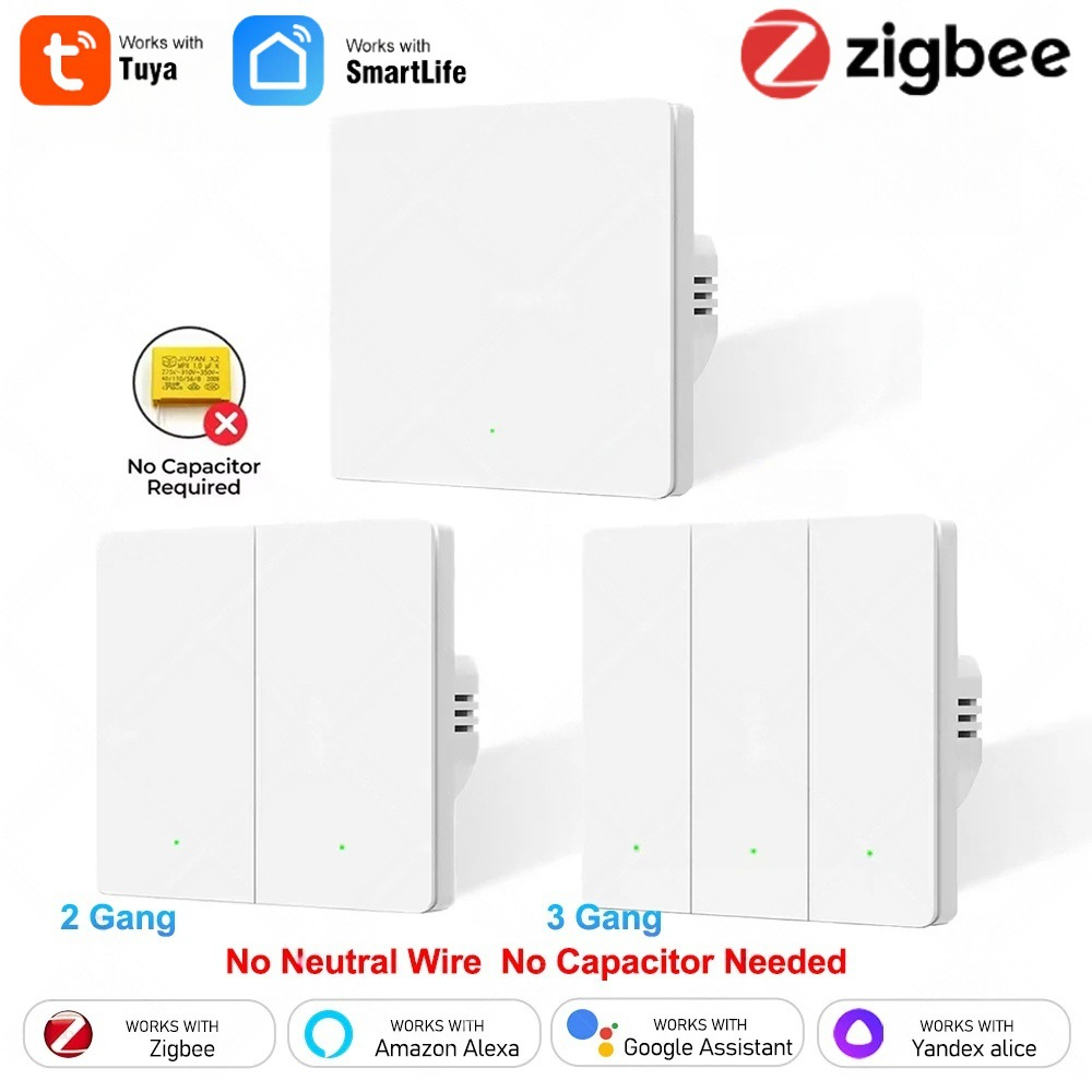 Doodle European standard ZigBee key-operated smart switch with Alexa voice control for European and British standards smart wall switch